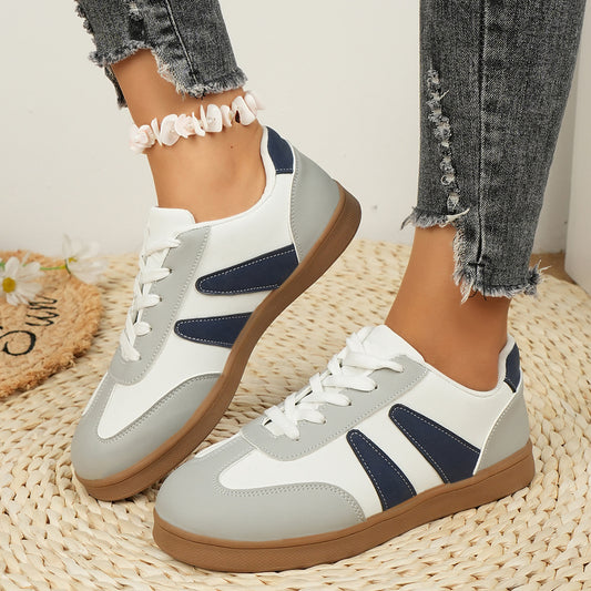 Colorblock Flat Casual Shoes