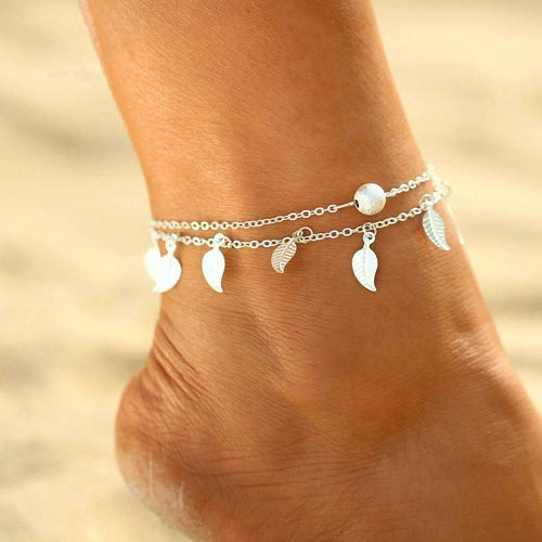 Double Layer Feather Anklet